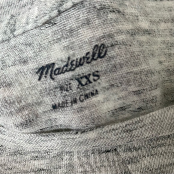 Grey Tie-Front Tee | Madewell | Size XXS - Picture 7 of 7